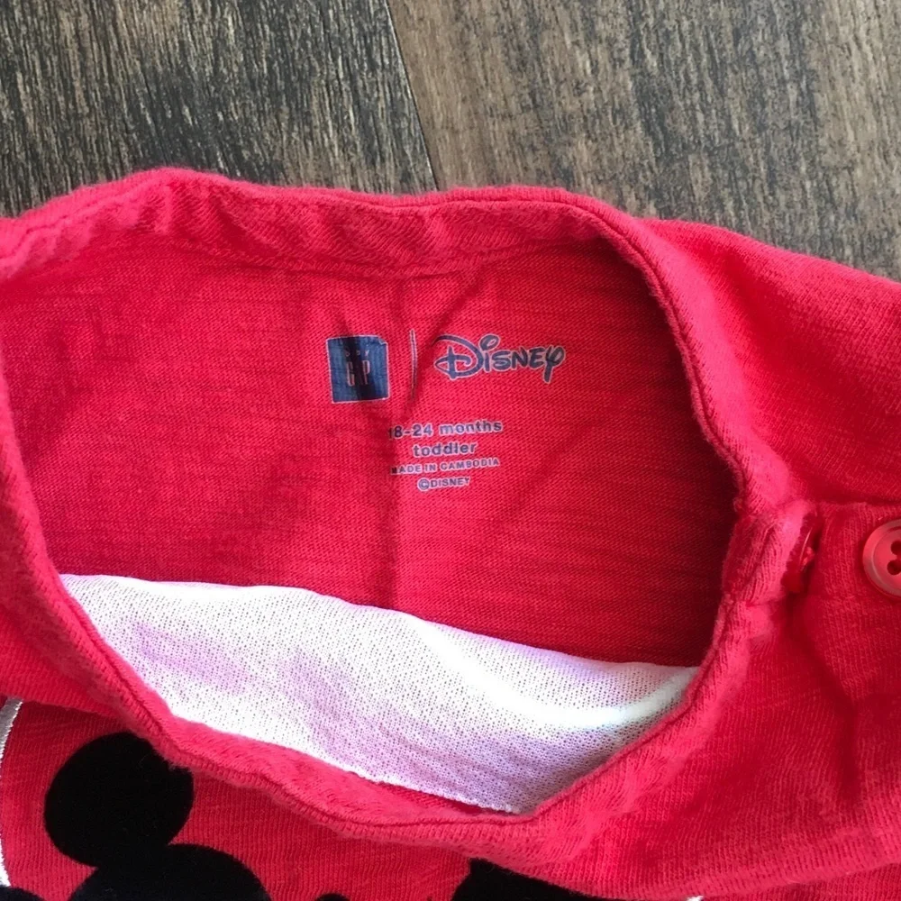 Disney Red and Black Mickey and Minnie Mouse Toddler Top